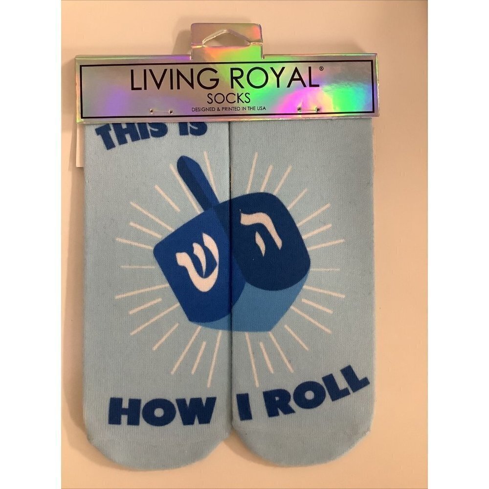 Living Royal This Is How I Roll Hanukkah Socks New With Tags.